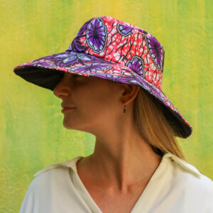 Sombrero estampado africano Lago Rosa