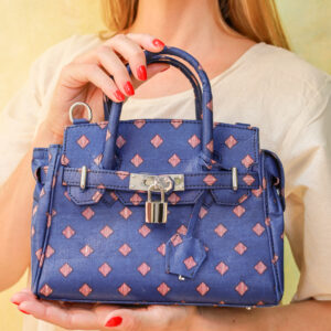 Bolso estampado Rosalie XXS azul y rosa
